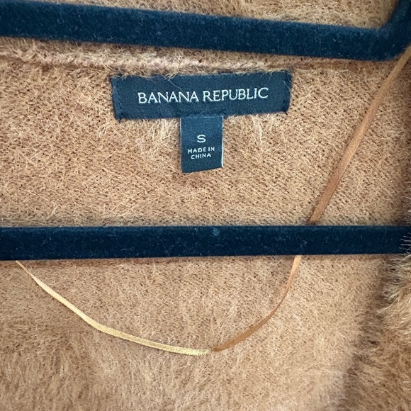 Banana Republic Fuzzy Open-Front Cardigan Sweater | Rust Caramel Brown | Size Sm - Picture 2 of 6